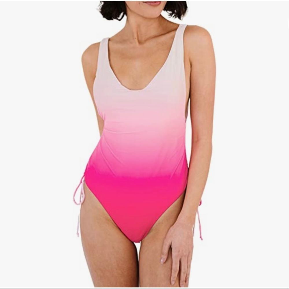 Womens Color Block Print One Piece Bathing Suits